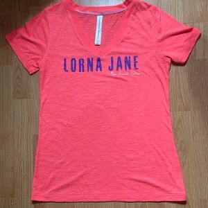 Lorna Jane athletic tee, hot pink size large